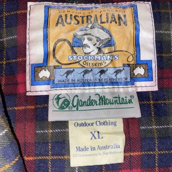 Australian Stockmans Oilskins Feathertop Vest Mens XL Brown Lined Utility Chore - Picture 6 of 10